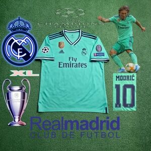 Adidas Real Madrid CF Luka Modric#10 2019/2020 Third Green Jersey UCL Patches XL
